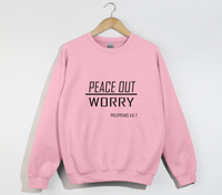 Load image into Gallery viewer, Peace Out Worry - Christian Sweatshirt
