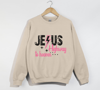 Load image into Gallery viewer, Jesus Highway To Heaven - Christian Sweatshirt
