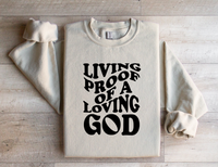 Load image into Gallery viewer, Living Proof Of A Loving God - Sweatshirt
