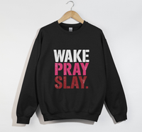 Load image into Gallery viewer, Wake Pray Slay - Christian Sweatshirt
