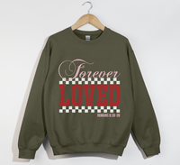 Load image into Gallery viewer, Forever Loved - Romans 8:38-39 Christian Sweatshirt
