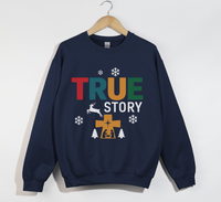 Load image into Gallery viewer, The True Story Of The Birth Of Jesus - Christian Sweatshirt
