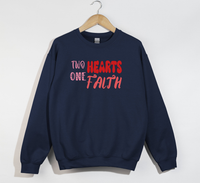 Load image into Gallery viewer, Two Hearts One Faith - Sweatshirt
