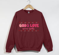 Load image into Gallery viewer, God&#39;s Love Never Fails - Christian Sweatshirt
