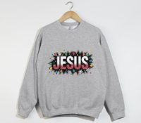 Load image into Gallery viewer, Jesus Name Christmas Holiday Sweatshirt
