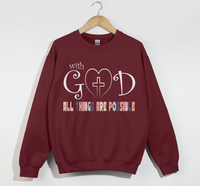 Load image into Gallery viewer, With God All Things Are Possible - Christian Sweatshirt
