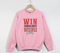 Load image into Gallery viewer, Win Consolidate Disciple Send - Christian Sweatshirt
