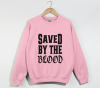 Load image into Gallery viewer, Saved By The Blood - Christian Sweatshirt