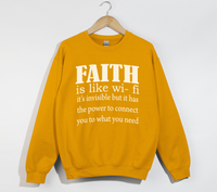 Load image into Gallery viewer, Faith Is Like Wi-Fi - Christian Sweatshirt
