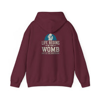 Load image into Gallery viewer, Life Begins In The Womb Not In The Courtroom - Unisex Hoodie
