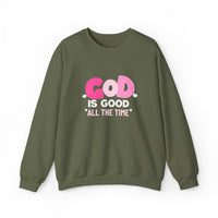 Load image into Gallery viewer, God Is Good All the Time, Christian Sweatshirt, Faith Heart Design Shirt, Valentine Gift For Her