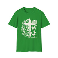 Load image into Gallery viewer, Man of Faith, Jesus Lion Cross Shirt, Christian Tee, Bible Verse Shirt, Unisex Tee, Christian Gift