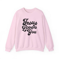 Load image into Gallery viewer, Jesus Loves You, Christian Sweatshirt, Minimalist Christian Gift, Jesus Lover Shirt