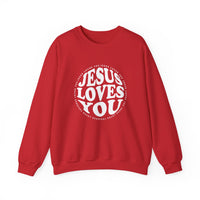 Load image into Gallery viewer, Jesus Loves You, Christian Sweatshirt, Minimalist Christian Gift, Jesus Lover Shirt