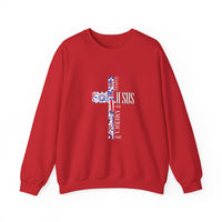 Load image into Gallery viewer, She Loves Jesus and America Too Shirt, Patriotic Christian Cross Tee, Faith and Freedom Women's T-Shirt, Religious USA Gift