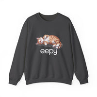 Load image into Gallery viewer, Cute Eepy, Cat Sweatshirt, Cozy Sleeping Cat, Unisex Pullover for Cat Lovers