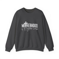 Load image into Gallery viewer, Motherhood is Kingdom Work and my Ministry - Christian Sweatshirt for Mom
