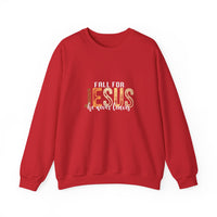 Load image into Gallery viewer, Fall for Jesus Sweatshirt, He Never Leaves, Christian Unisex Faith Pullover
