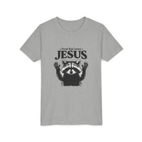 Load image into Gallery viewer, Feral But Loves Jesus Youth Short Sleeve Tee - Fun &amp; Faith-Inspired T-Shirt
