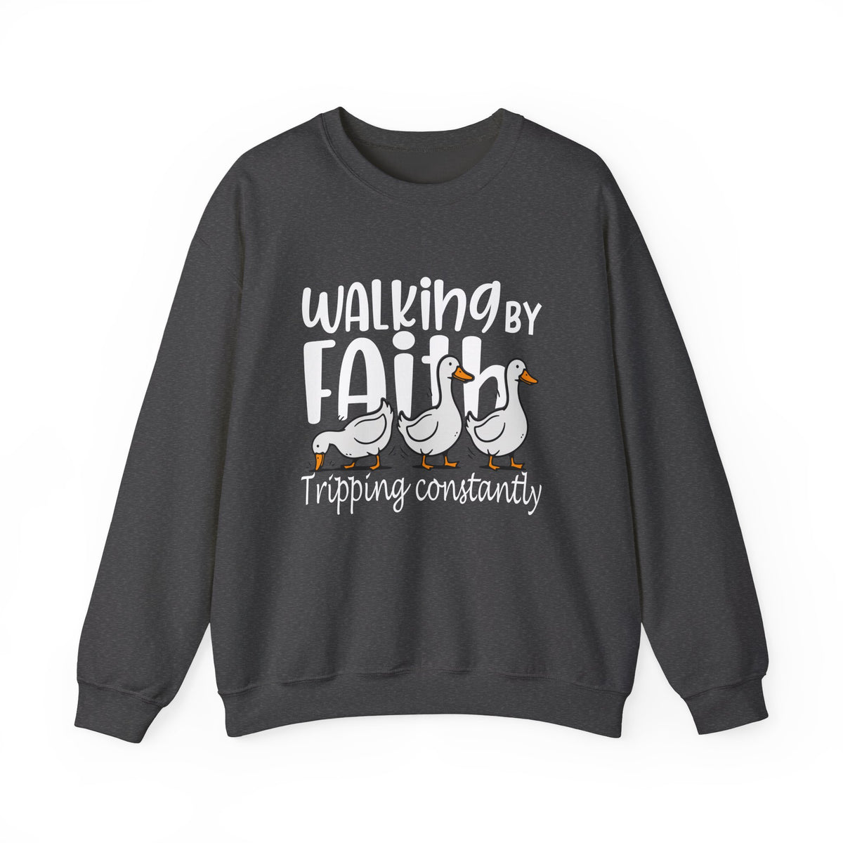 Christian Faith Goose Sweatshirt, Tripping Constantly Unisex Crewneck Jumper, Religious Theme Pullover, Inspirational Christian