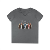 Load image into Gallery viewer, Pray Like a Girl with names - Women's V-Neck Tee