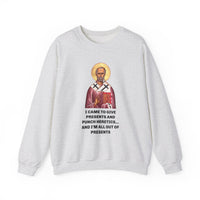 Load image into Gallery viewer, Saint Nicholas Funny Meme Print - Unisex Dark Sweatshirt
