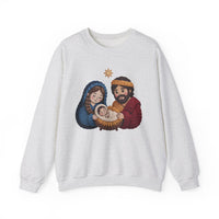Load image into Gallery viewer, Nativity Christmas Sweatshirt, Holy Family, Jesus Shirt, Christmas Gift, Cozy Holiday Gift, Cute Xmas Gift