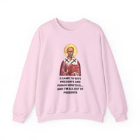 Load image into Gallery viewer, Saint Nicholas Funny Meme Print - Unisex Dark Sweatshirt
