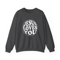 Load image into Gallery viewer, Jesus Loves You, Christian Sweatshirt, Minimalist Christian Gift, Jesus Lover Shirt