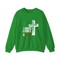 Load image into Gallery viewer, 1 Cross 3 Nails 4given Sweatshirt, Christian Faith Crewneck for Men &amp; Women
