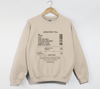Load image into Gallery viewer, Jesus Paid It All, For The Wages Of Sin Is Death - Christian Sweatshirt
