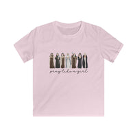 Load image into Gallery viewer, Pray Like a Girl - Catholic Women of Faith Kid's Tee