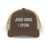 Load image into Gallery viewer, Jesus Saves Snapback Trucker Cap - Faith-Based Inspirational Hat
