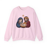 Load image into Gallery viewer, Nativity Christmas Sweatshirt, Holy Family, Jesus Shirt, Christmas Gift, Cozy Holiday Gift, Cute Xmas Gift