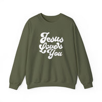 Load image into Gallery viewer, Jesus Loves You, Christian Sweatshirt, Minimalist Christian Gift, Jesus Lover Shirt