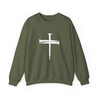 Load image into Gallery viewer, Nail Cross Christian Sweatshirt, Unisex Faith Hoodie, Religious Graphic Pullover Gift
