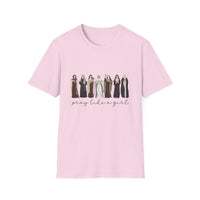 Load image into Gallery viewer, Pray Like a Girl - Catholic Women of Faith 100% Cotton Softstyle Tee