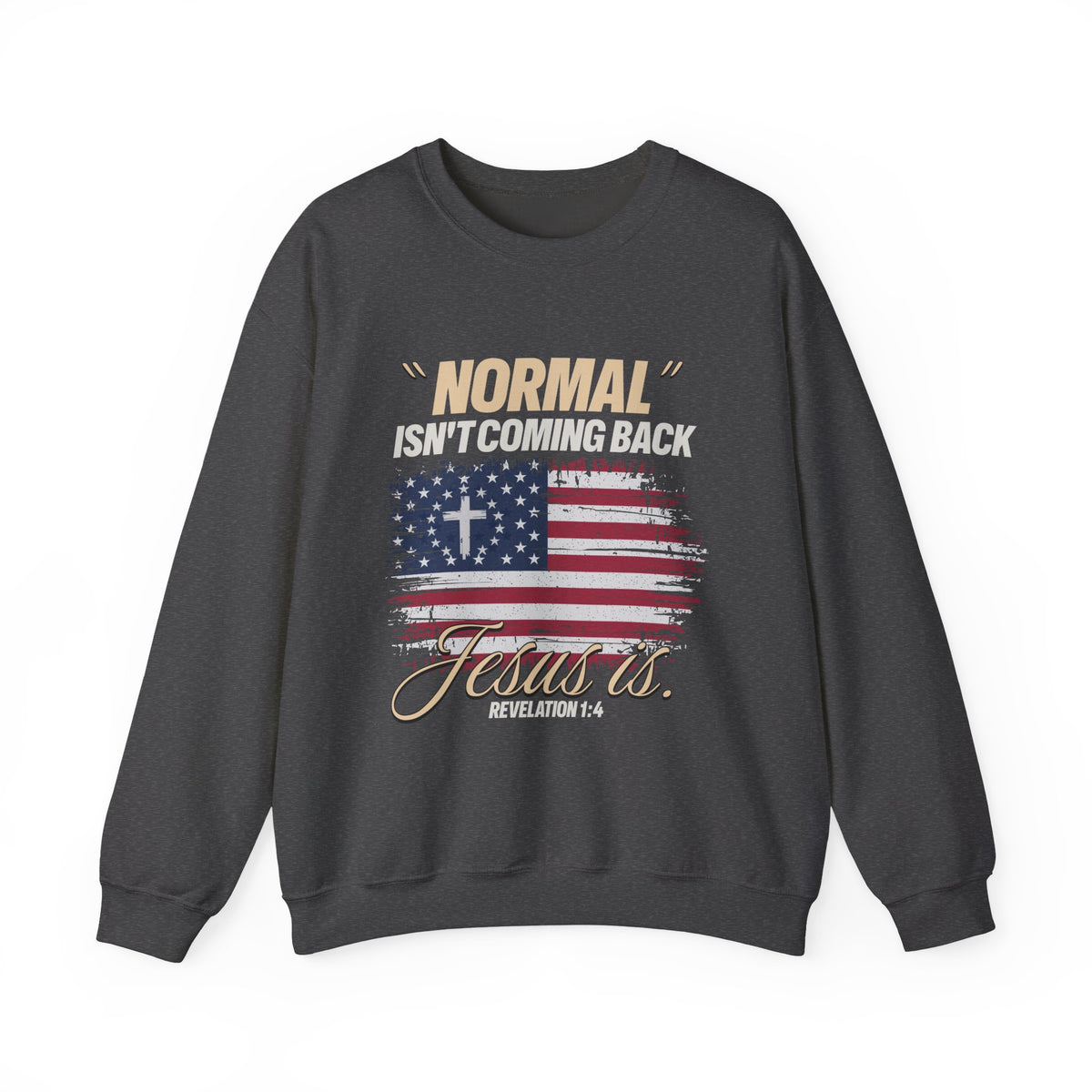 Normal Isn't Coming Back, Jesus Is Unisex Sweatshirt Religious Crewneck Jumper, Christian Apparel, Inspirational Clothing, Cozy Religious