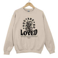 Load image into Gallery viewer, You Are So Loved, John 3 16, Christian Sweatshirt, Floral Shirt, Mother's Day Gift, For God So Loved The World