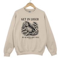 Load image into Gallery viewer, Get In Loser We're Doing God's Will, Jonah and the Whale, Christian Humor, Floral Christian Shirt, Funny Bible Verse Gift