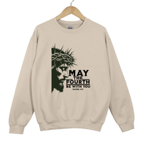 Load image into Gallery viewer, May The Fourth Be With You, Daniel 3:17 Faith Shirt, Jesus Crown of Thorns Shirt, Christian Sweatshirt, Christian Easter Gift