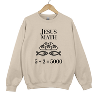 Load image into Gallery viewer, Jesus Math Fish And Loaves, Feeding The 5000 Christian Shirt, Bible Miracle Faith Sweatshirt, Christian Easter Gift