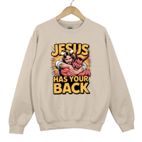 Load image into Gallery viewer, Jesus Has Your Back, Funny Christian Shirt, Faith Sweatshirt, Religious Gift Idea