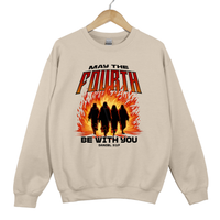 Load image into Gallery viewer, May The Fourth Be With You, Christian Sweatshirt, Faith Based Scripture, Religious Gift for Believers, Daniel 3 17