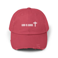 Load image into Gallery viewer, Cap - God is Good Quote - Unisex Distressed Cap
