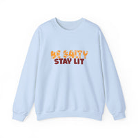 Load image into Gallery viewer, Be Salty Stay Lit, Christian Sweatshirt, Faith Inspired Shirt, Christian Humor, Funny Christian