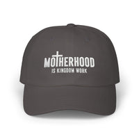 Load image into Gallery viewer, Motherhood is Kingdom Work Six Panel Adjustable Snapback Ballcap Hat
