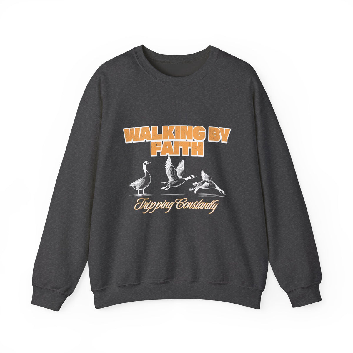 Walking by Faith, Tripping Constantly Sweatshirt, Christian Crewneck, Religious Pullover, Christian Gift, Religious Clothing