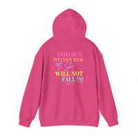 Load image into Gallery viewer, God Is Within Her Hoodie, Comfort Colors Shirt, Christian Bible Verse Sweatshirt, Coquette Jesus, Faith Based Christian Sweatshirt