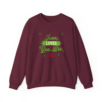 Load image into Gallery viewer, Jesus Loves You Bro, Christmas Sweatshirt, Funny Christian Gift, Holiday Shirt, Xmas Shirt